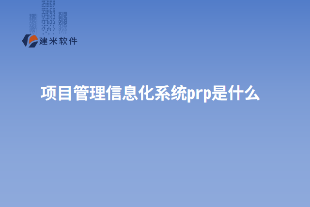 项目管理信息化系统prp是什么