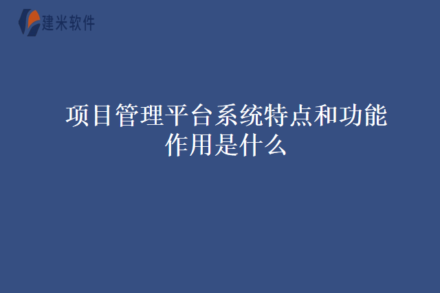 项目管理平台系统特点和功能用作用是什么