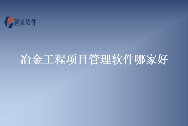 冶金工程项目管理软件哪家好