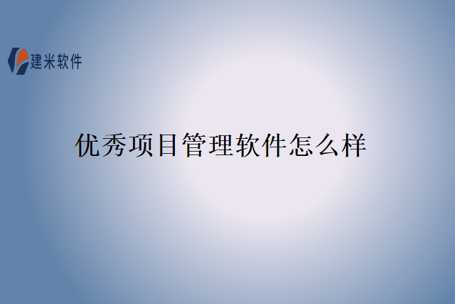 优秀项目管理软件怎么样