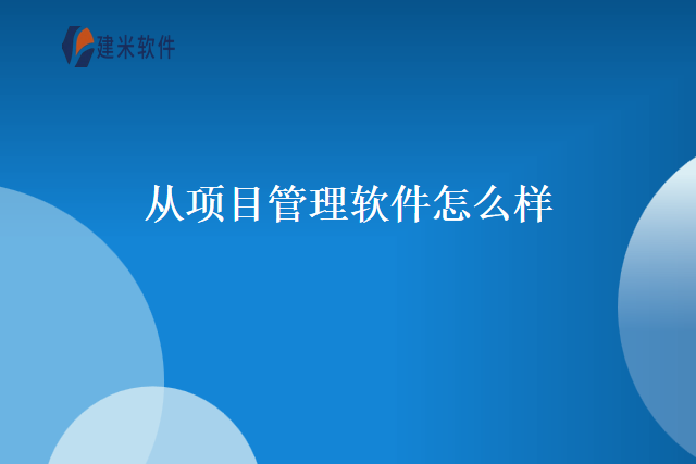 从项目管理软件怎么样