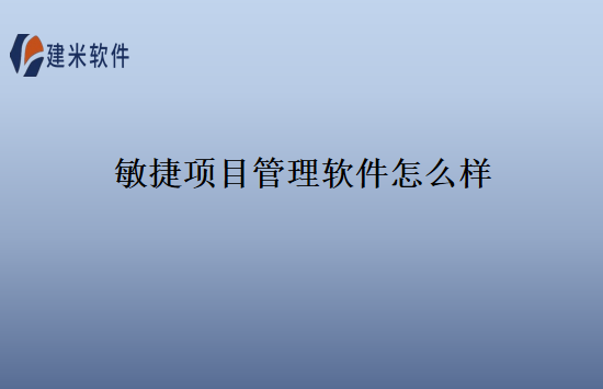 敏捷项目管理软件怎么样