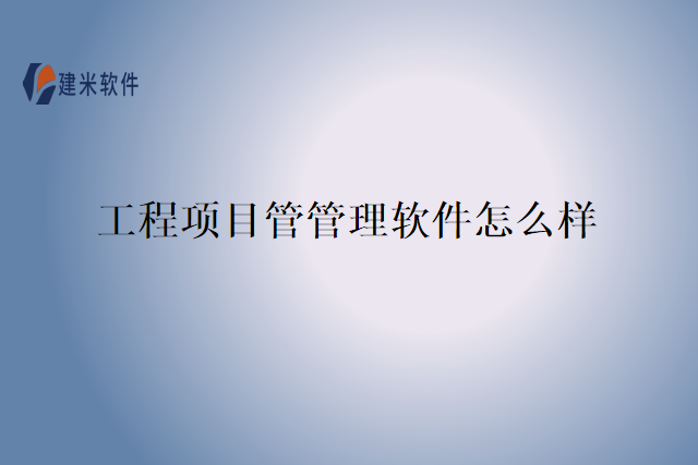 工程项目管管理软件怎么样