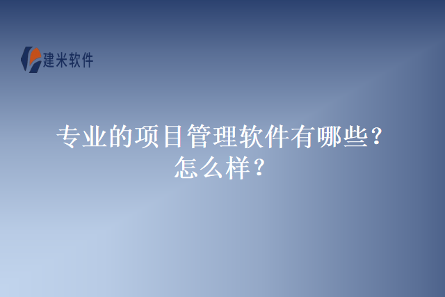 专业的项目管理软件有哪些？怎么样？