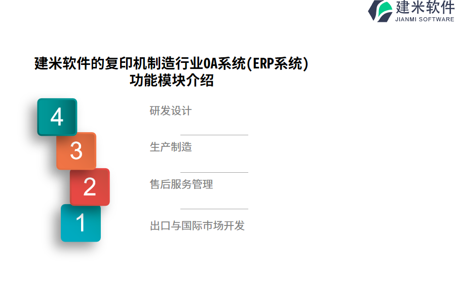 建米软件的复印机制造行业OA系统(ERP系统)功能模块介绍