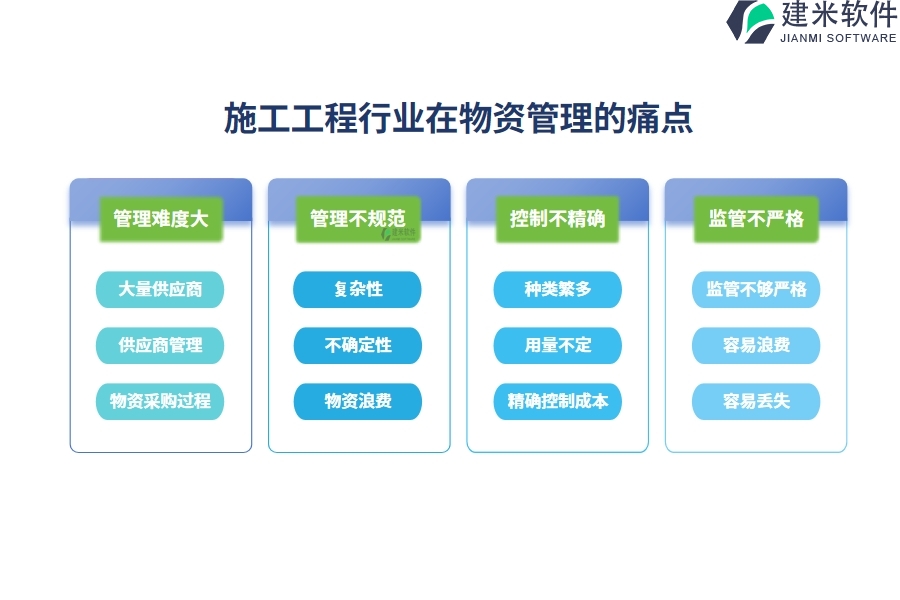 施工工程行业在物资管理的痛点和挑战