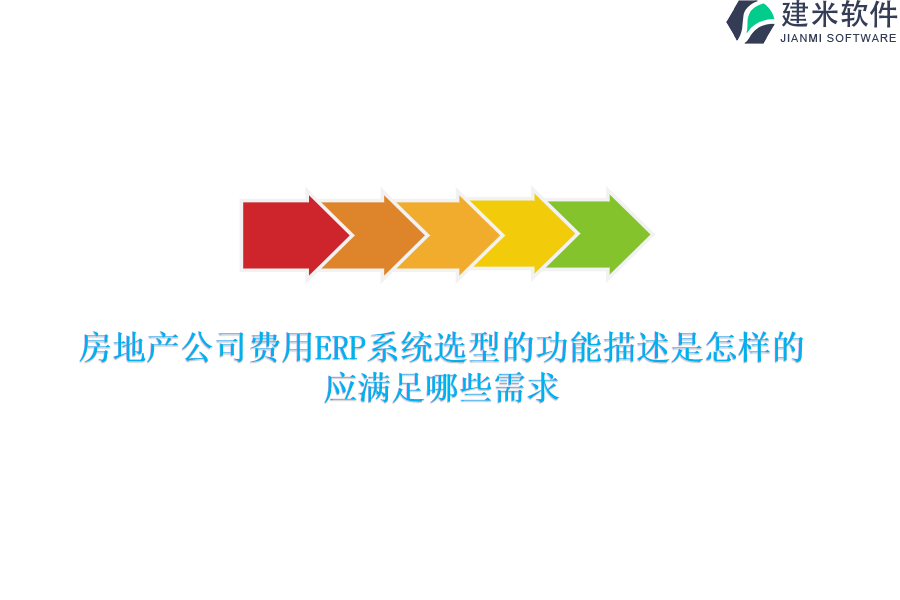 房地产公司费用ERP系统选型的功能描述是怎样的？应满足哪些需求？