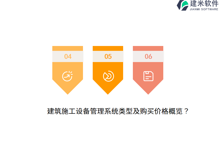 建筑施工设备管理系统类型及购买价格概览？